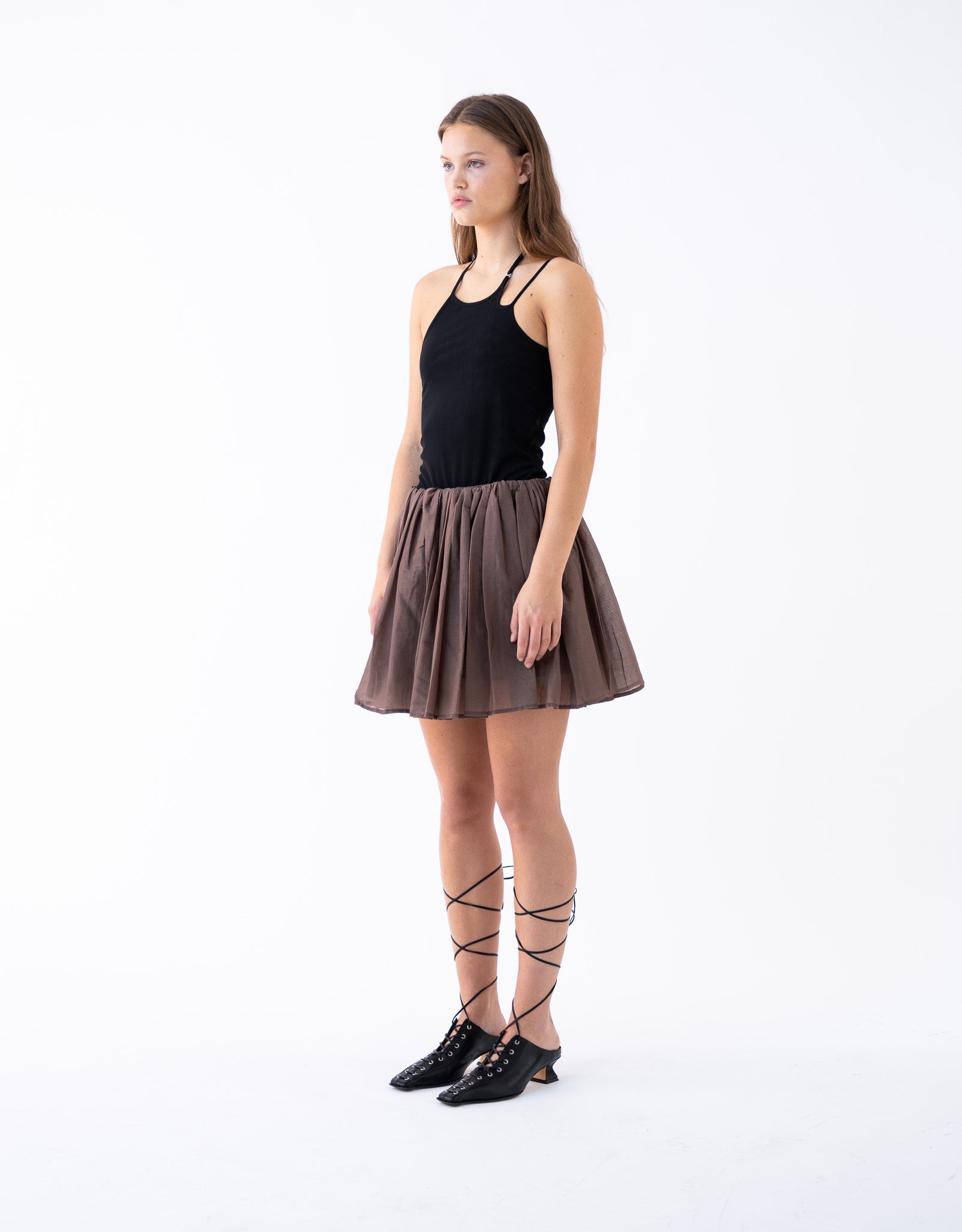 Cotton Shirring Banding Skorts