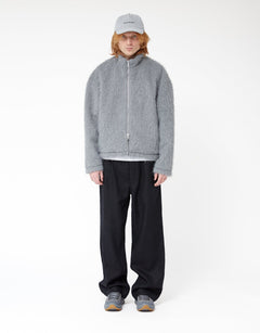 Faux Alpaca Track Jacket