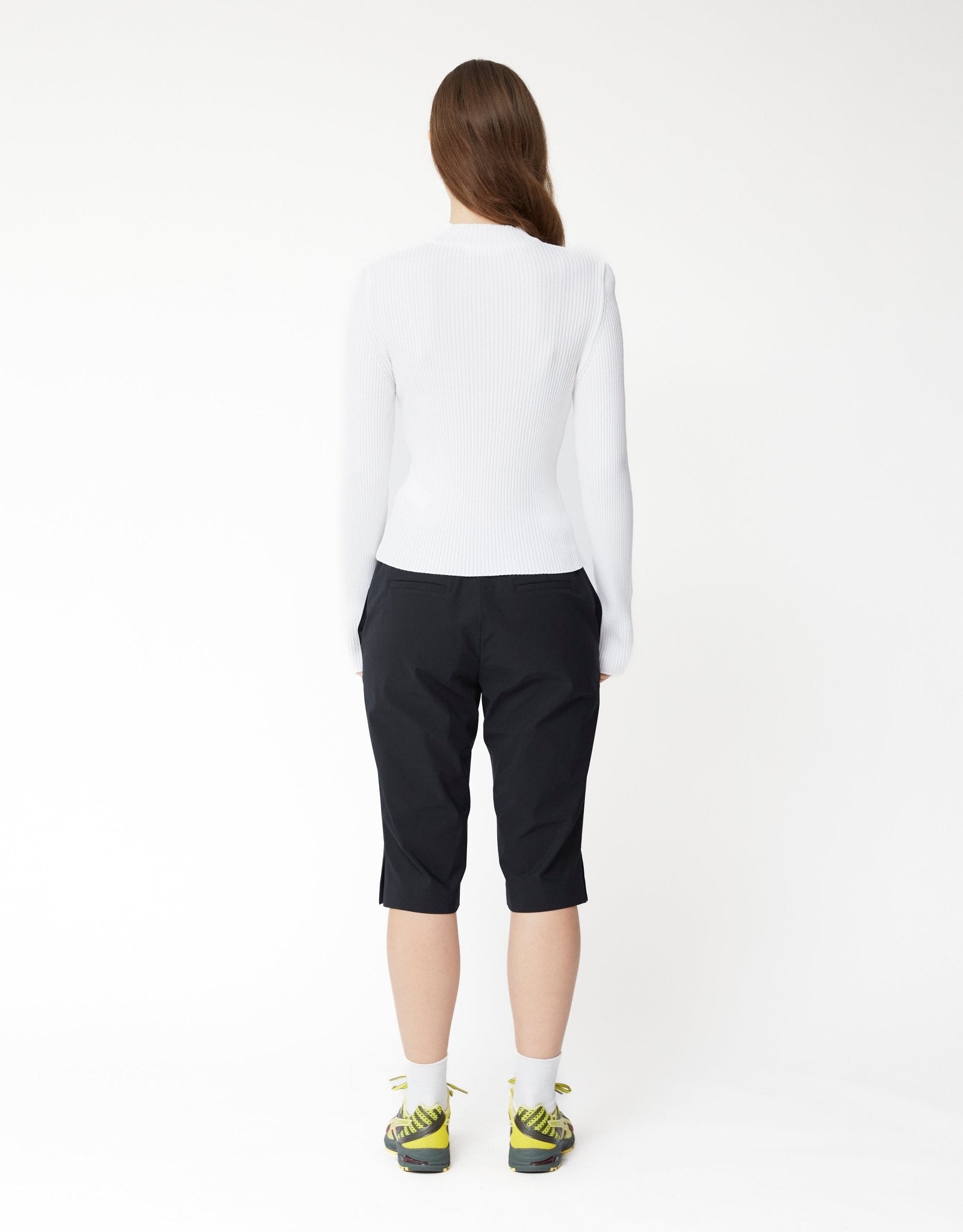 Ribbed Mock Neck Cardigan