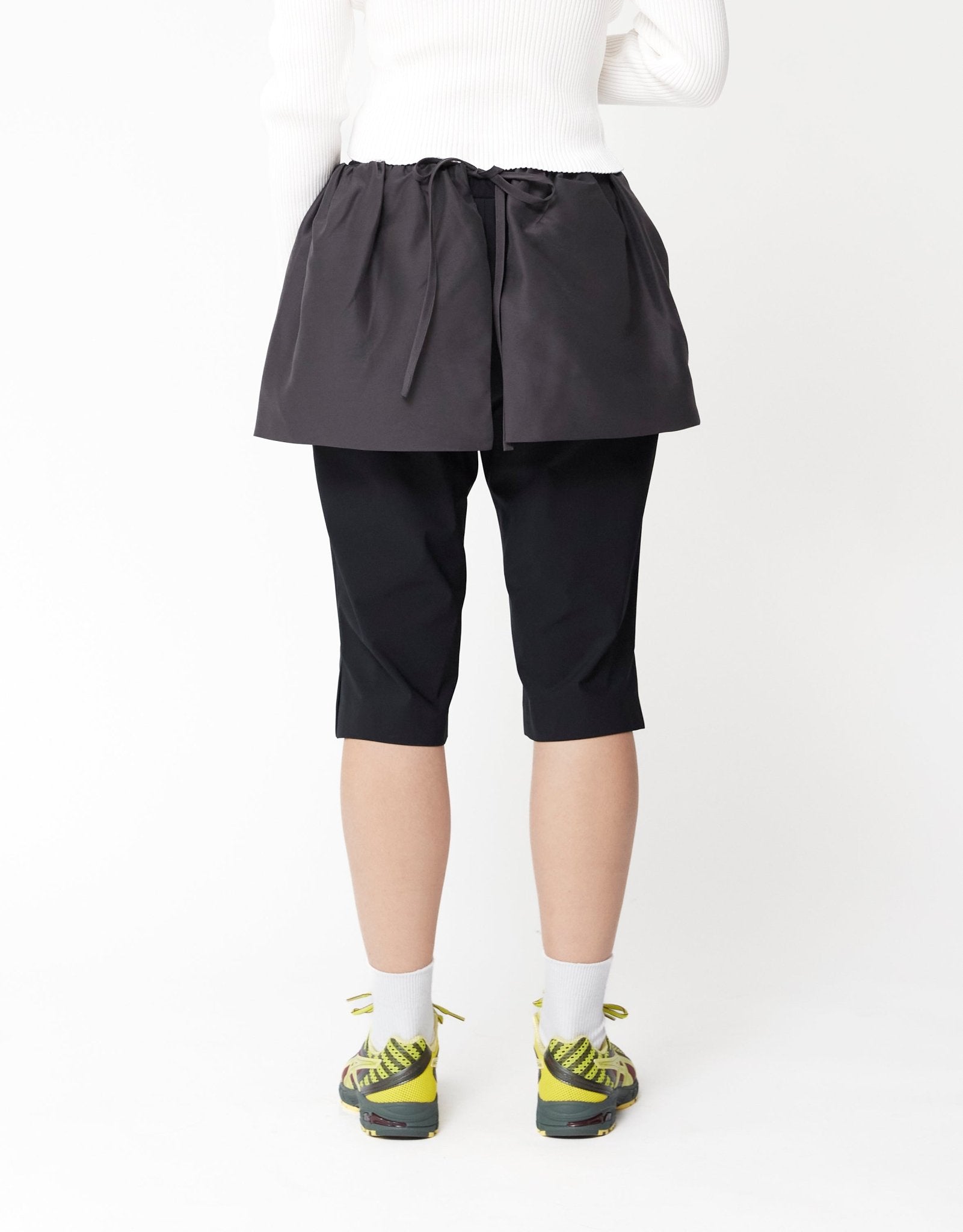 Shirring Organza Belt Skirt