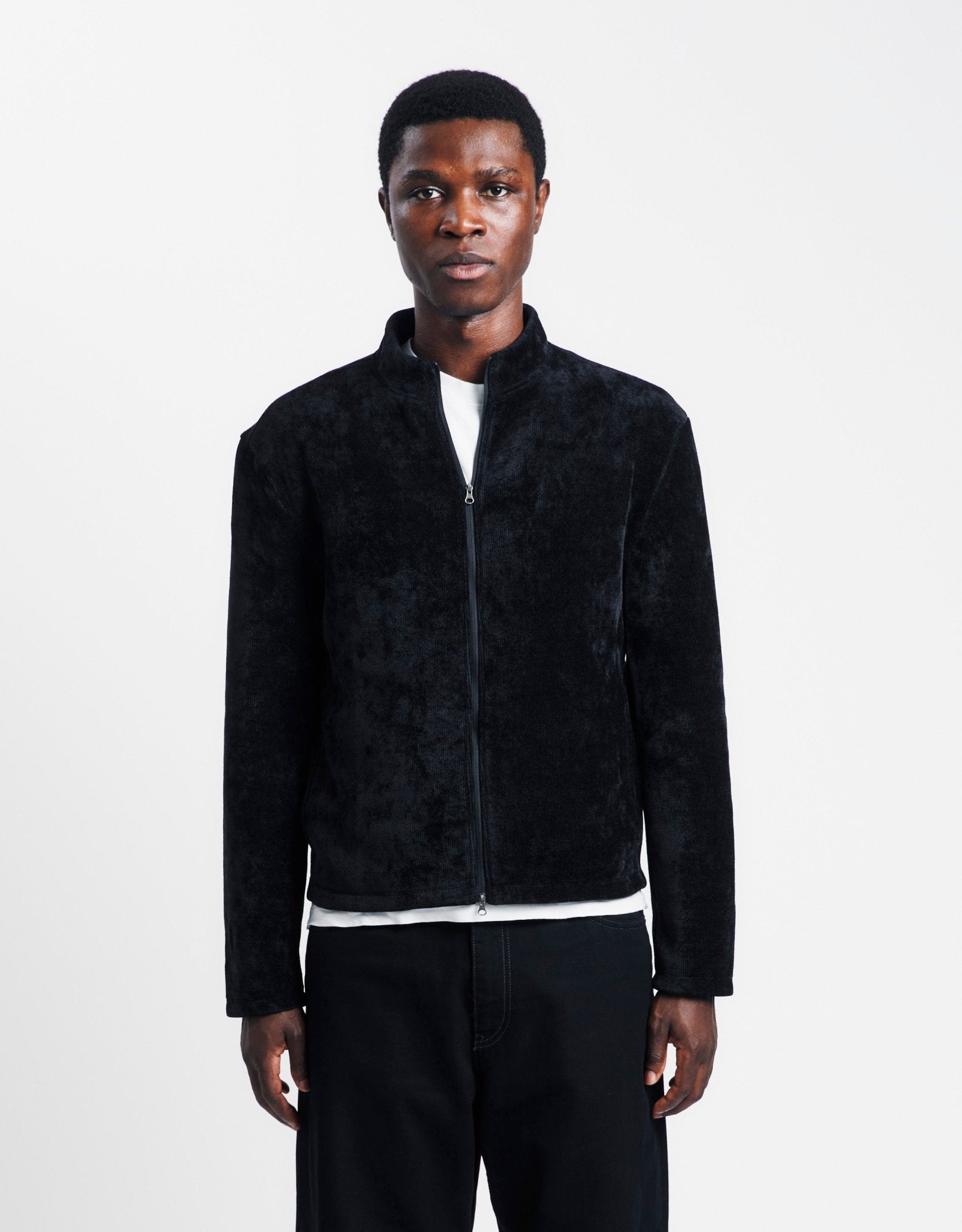 Amomento Velvet Zip Up Jumper | Rezet Store