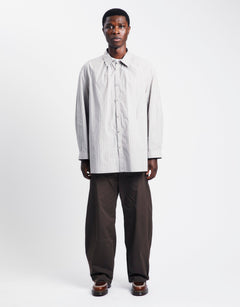 Amomento Stripe Shirring Oversized Shirts | Rezet Store