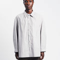 Amomento Stripe Shirring Oversized Shirts | Rezet Store