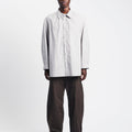 Amomento Stripe Shirring Oversized Shirts | Rezet Store