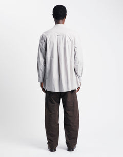Amomento Stripe Shirring Oversized Shirts | Rezet Store