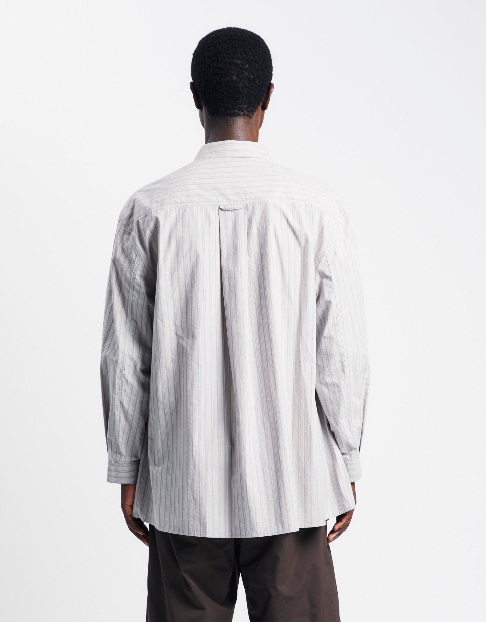 Amomento Stripe Shirring Oversized Shirts | Rezet Store