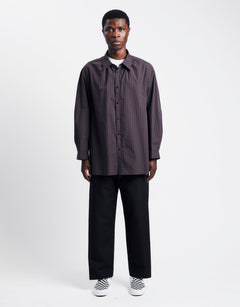 Amomento Stripe Shirring Oversized Shirts | Rezet Store