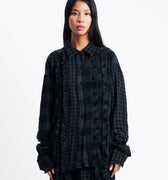 OPEN YY Crinkled Ruffle Shirt | Rezet Store