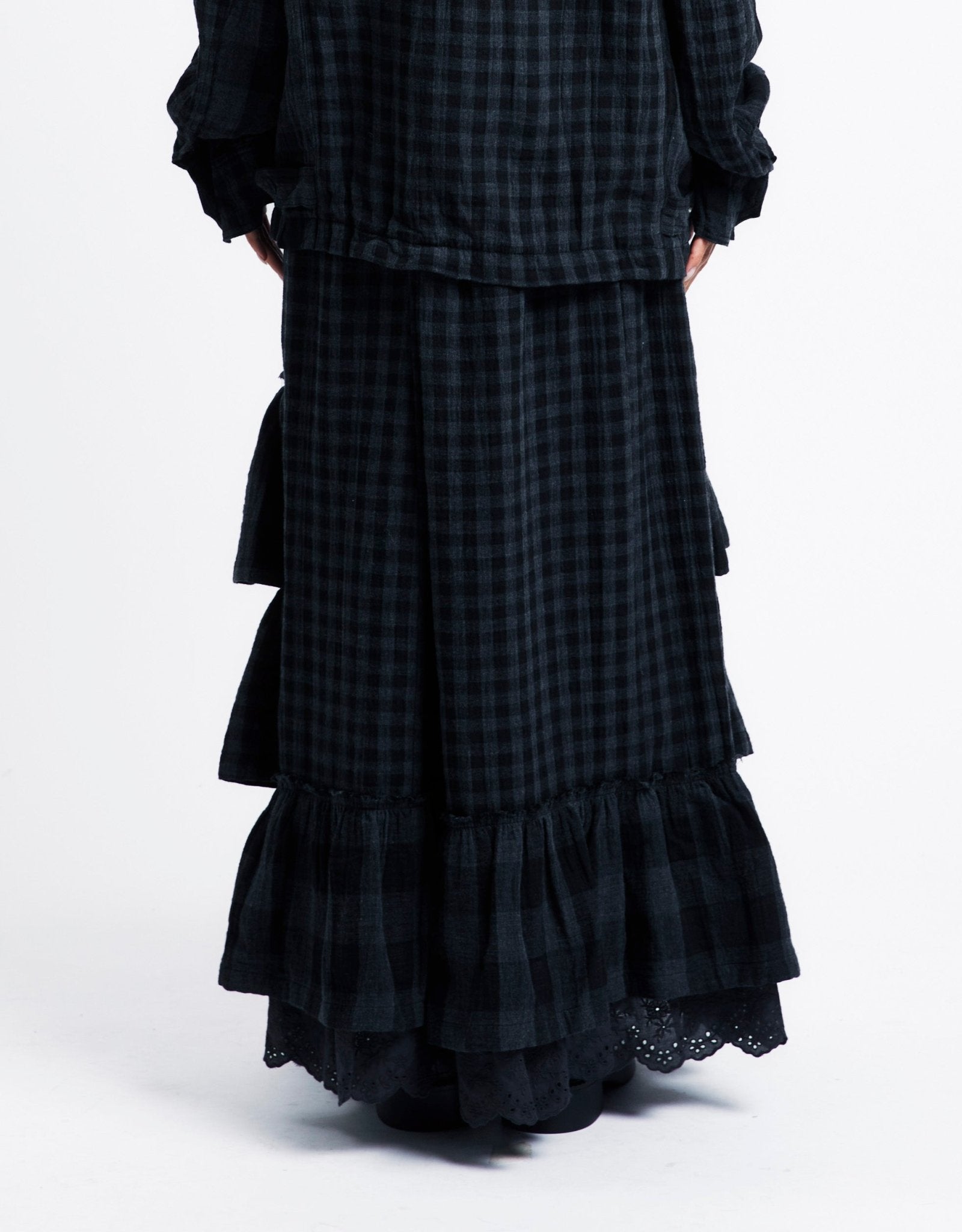 OPEN YY Rolled Waist Tiered Skirt | Rezet Store