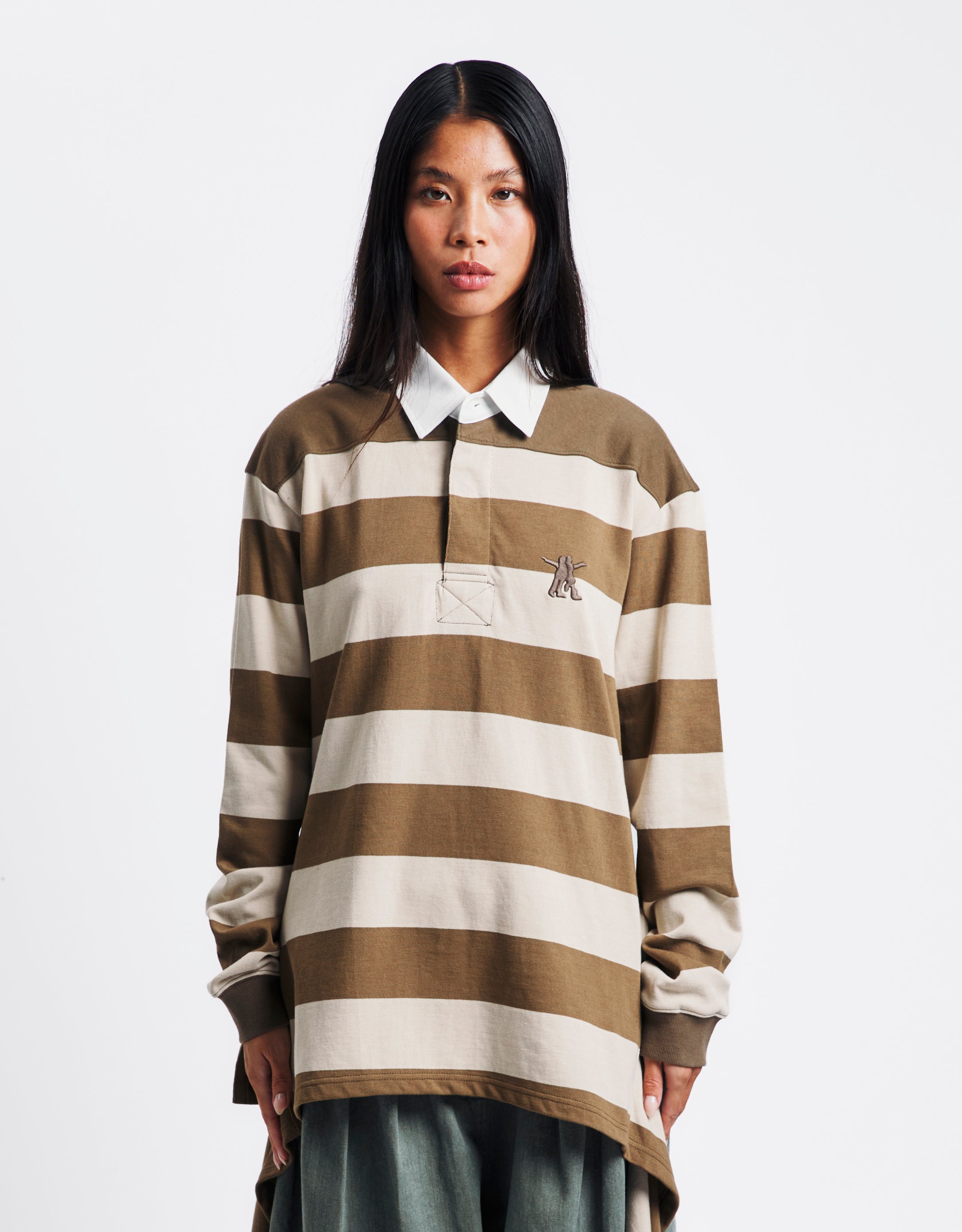 Stripe Trim Rugby Shirt