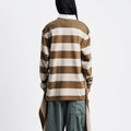 OPEN YY Stripe Trim Rugby Shirt | Rezet Store