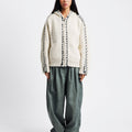 OPEN YY Stitch Zip Up Knit Hoodie | Rezet Store