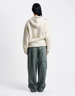 OPEN YY Stitch Zip Up Knit Hoodie | Rezet Store