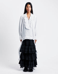 OPEN YY Ruffle Trim Blouse | Rezet Store