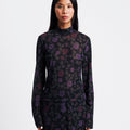 Amomento Floral Mock Neck Top | Rezet Store