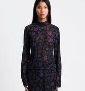 Amomento Floral Mock Neck Top | Rezet Store