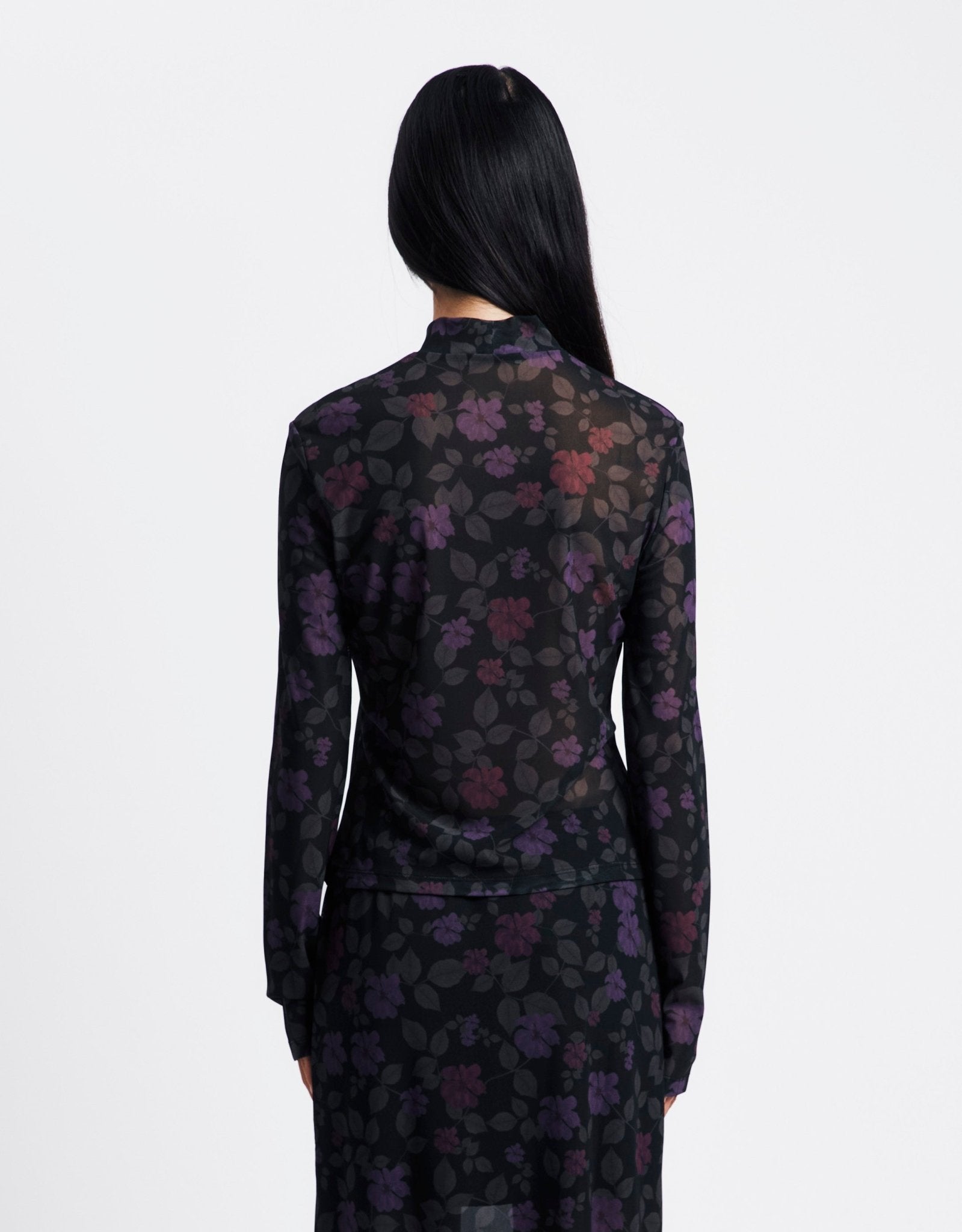 Amomento Floral Mock Neck Top | Rezet Store