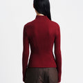Amomento Ribbed High Neck Zip Up | Rezet Store