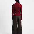 Amomento Ribbed High Neck Zip Up | Rezet Store