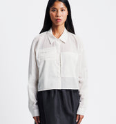 Amomento Drawer Pocket Crop Shirts | Rezet Store