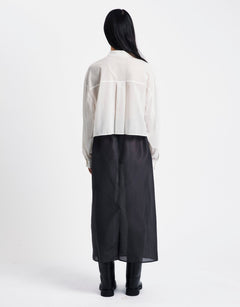 Amomento Drawer Pocket Crop Shirts | Rezet Store