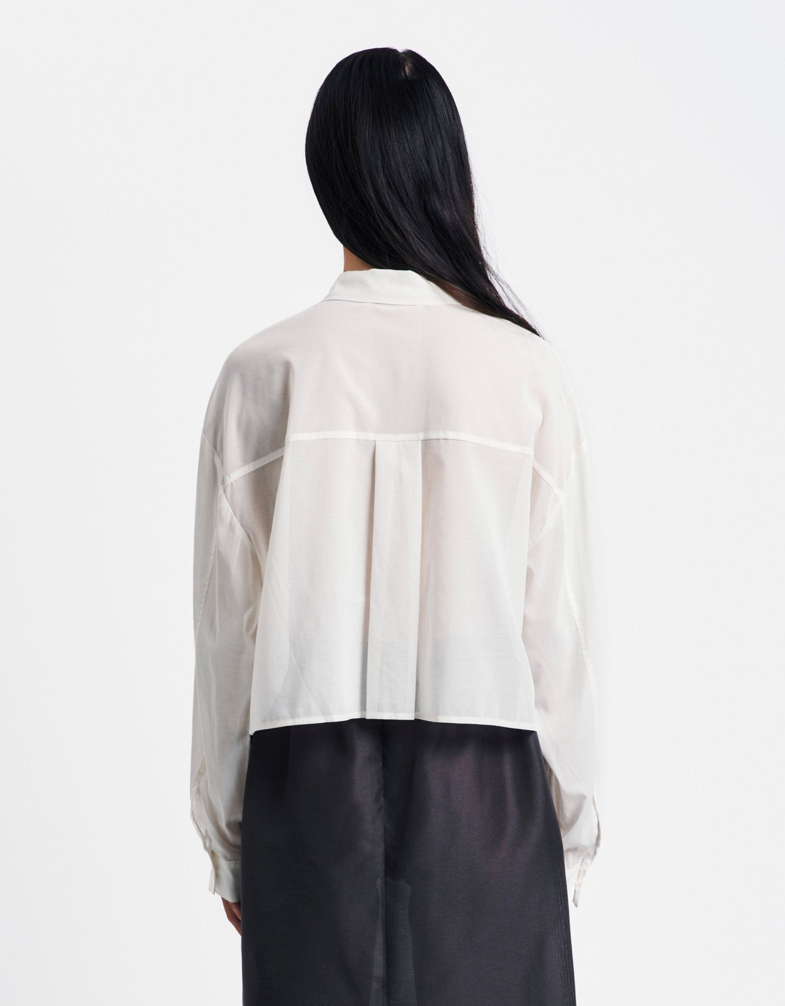 Amomento Drawer Pocket Crop Shirts | Rezet Store