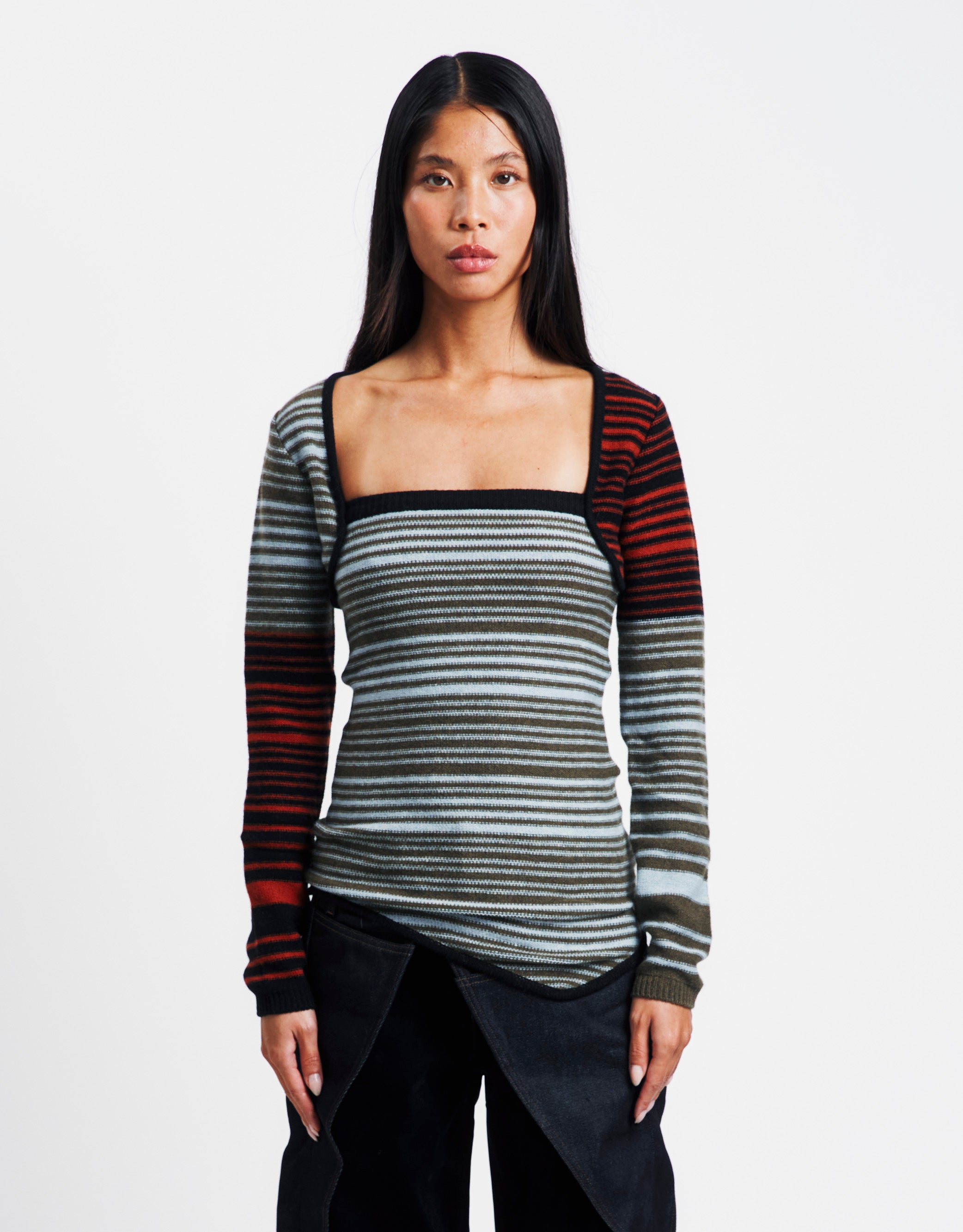 Nora Multi Stripe Bolero Top