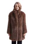 High Neck Fur Coat