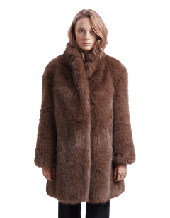High Neck Fur Coat