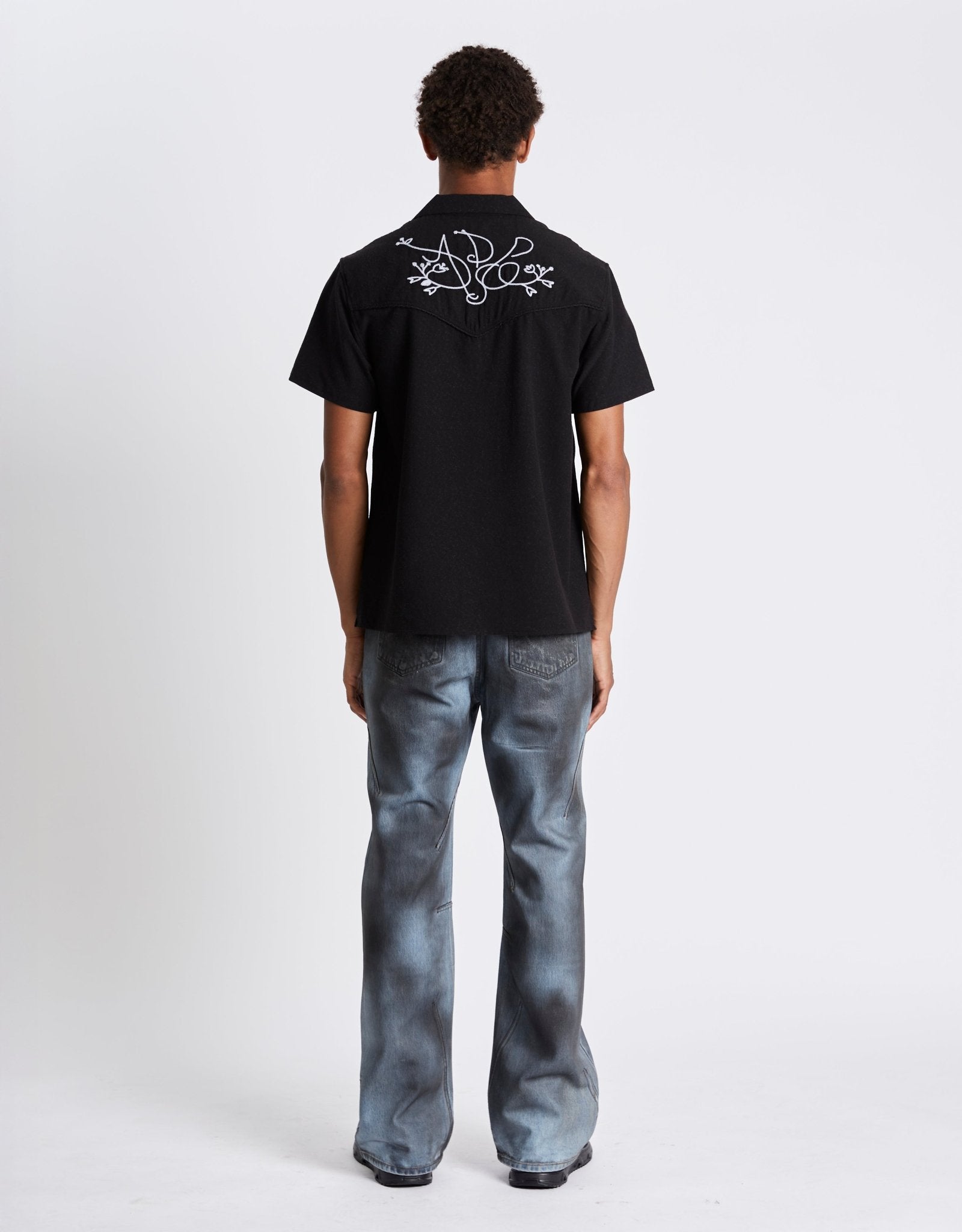 Andersson Bell Black Adsb Chain Embroidery Shirts | Rezet Store
