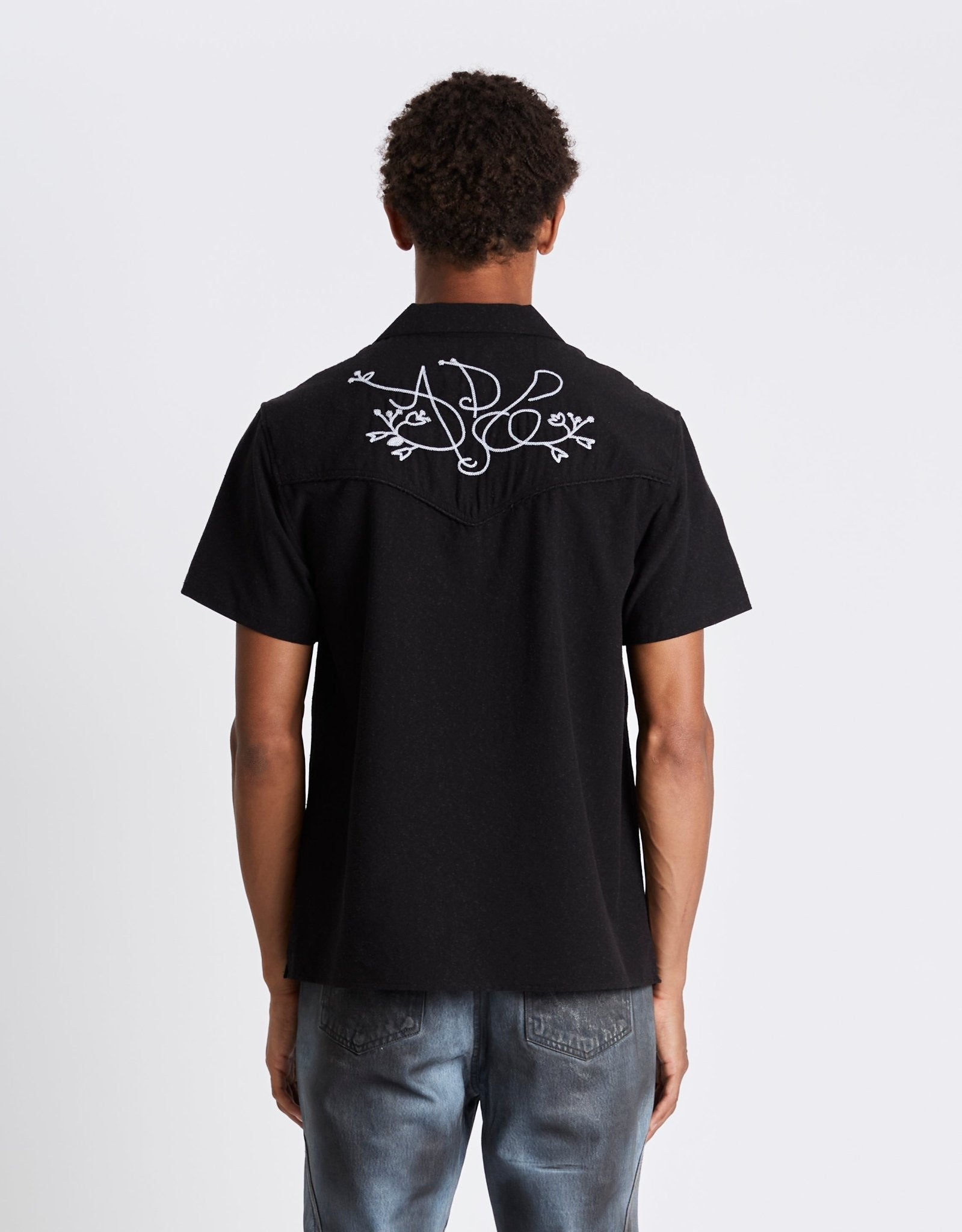 Andersson Bell Black Adsb Chain Embroidery Shirts | Rezet Store