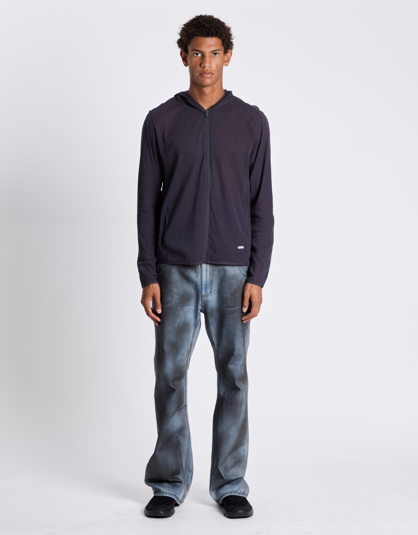 Amomento Mesh Hooded Zip Up Jumper | Rezet Store