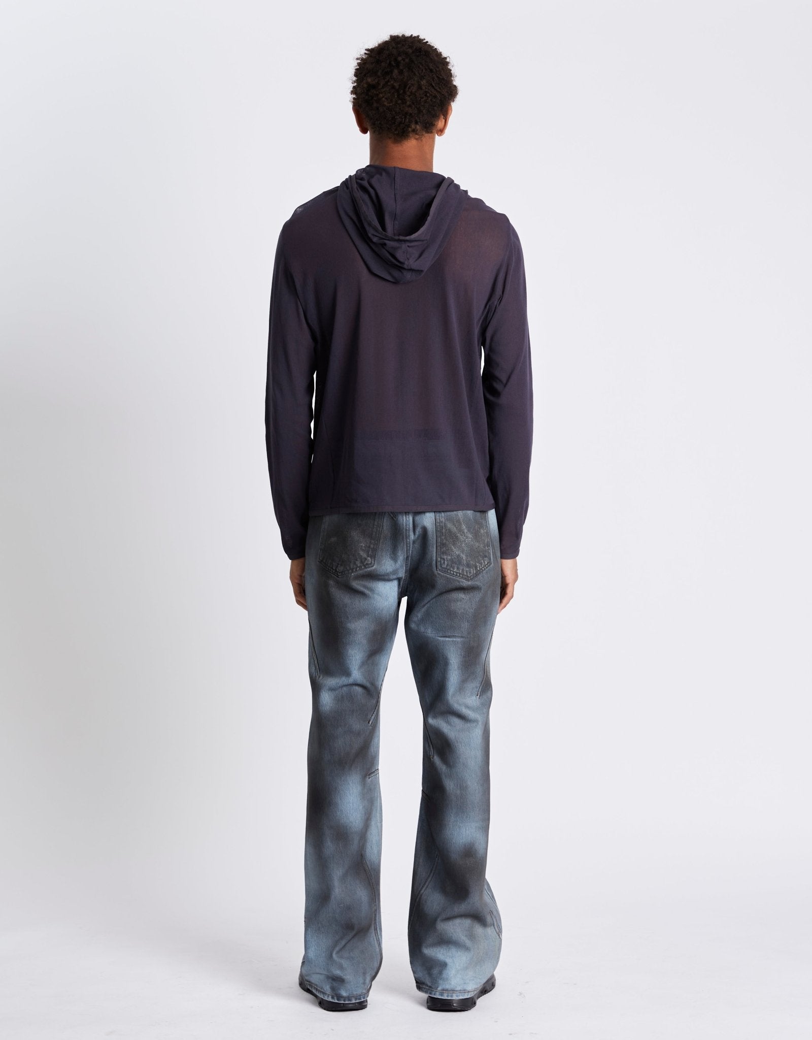 Amomento Mesh Hooded Zip Up Jumper | Rezet Store
