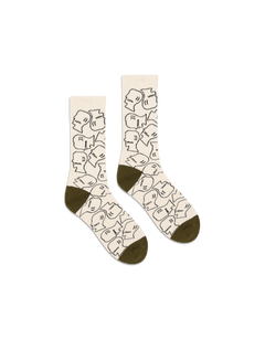 Brain Dead Logohead Crew Socks | Rezet Store