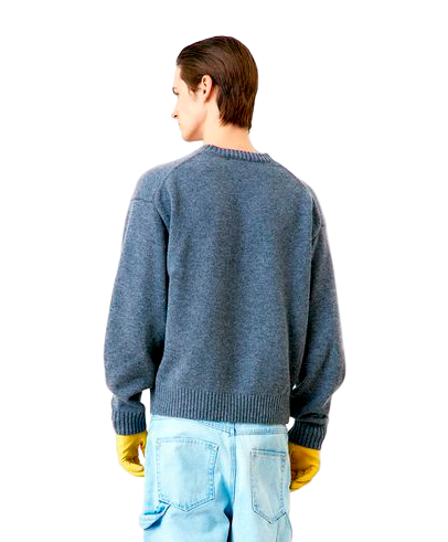 Wool Cropped Crewneck Sweater