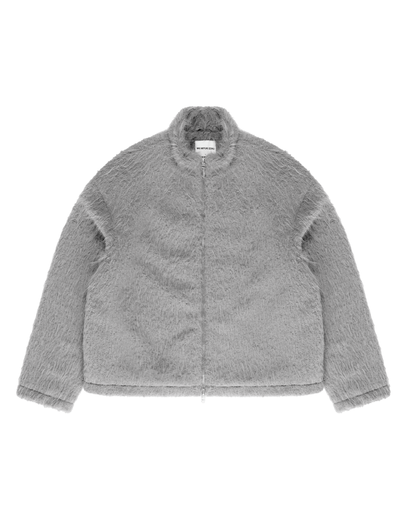 Faux Alpaca Track Jacket