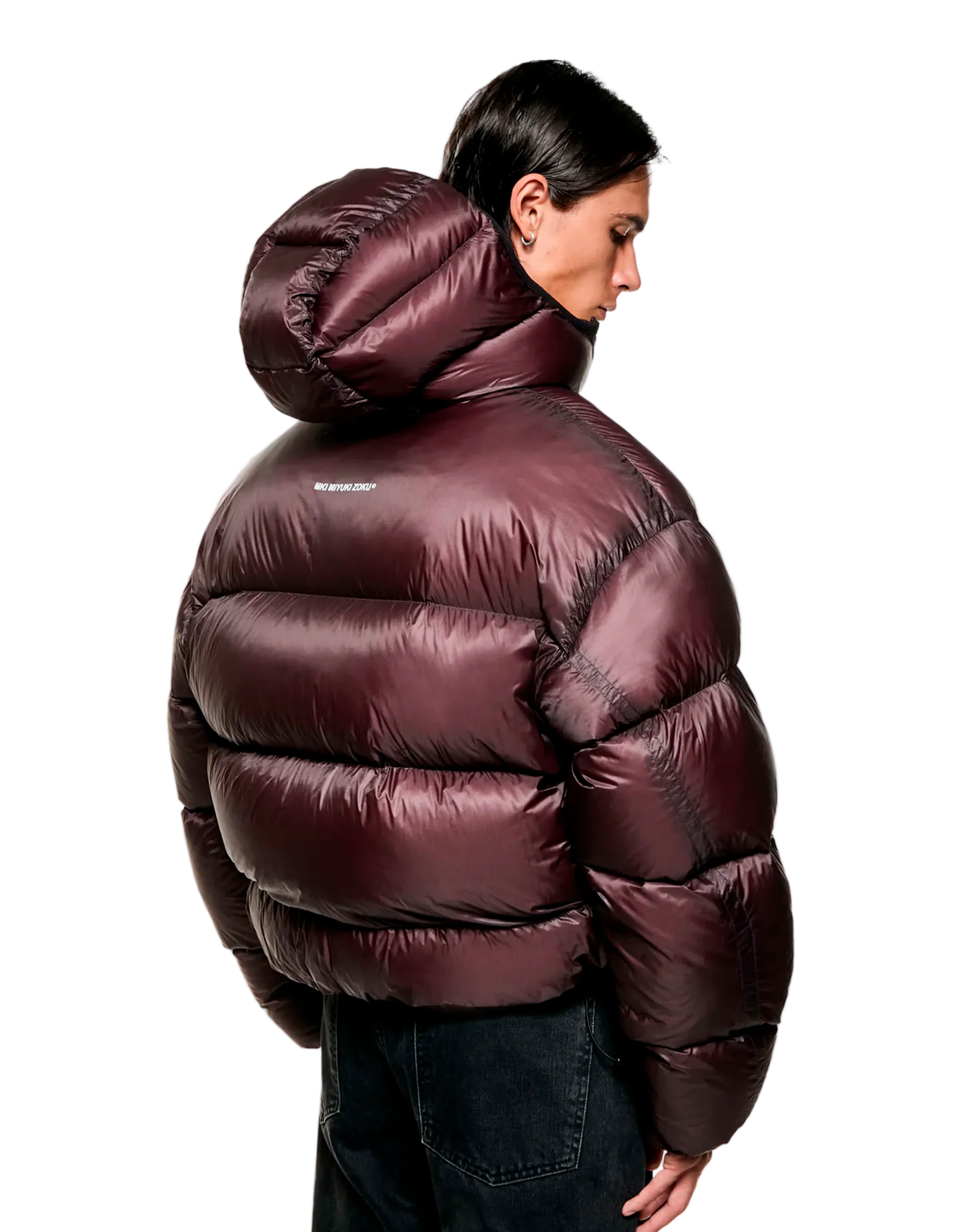 Translucent Hooded Bubble Jacket