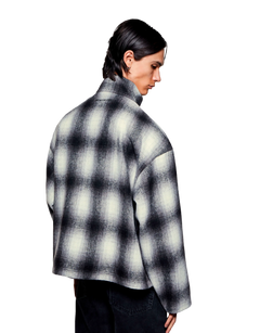 Wool Check Track Jacket