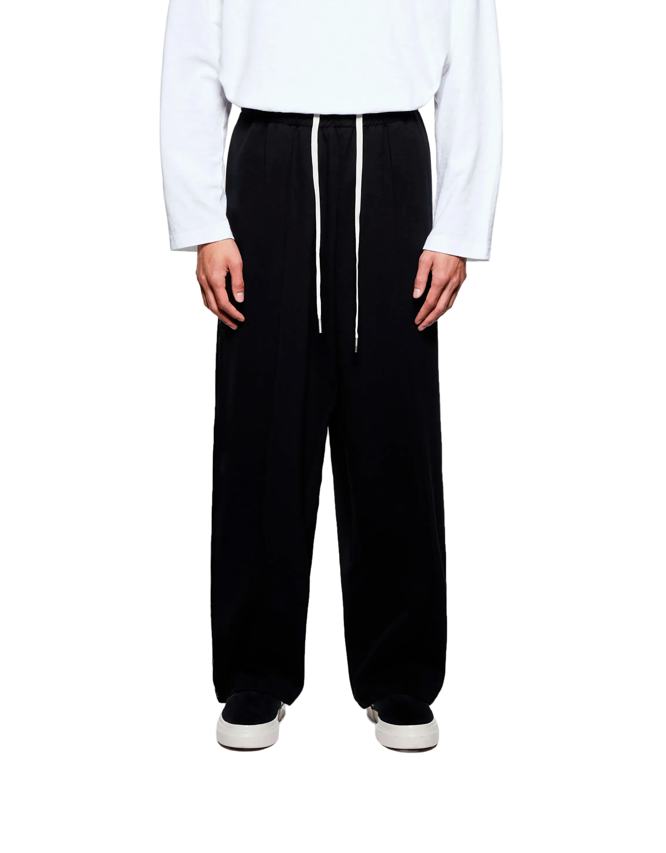Wide Fit Poly Track Pants