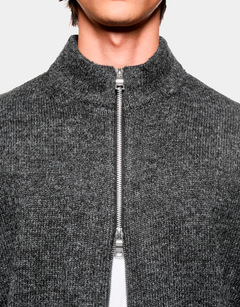 Mohair Blend Knit Track Jacket