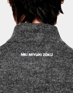 Mohair Blend Knit Track Jacket