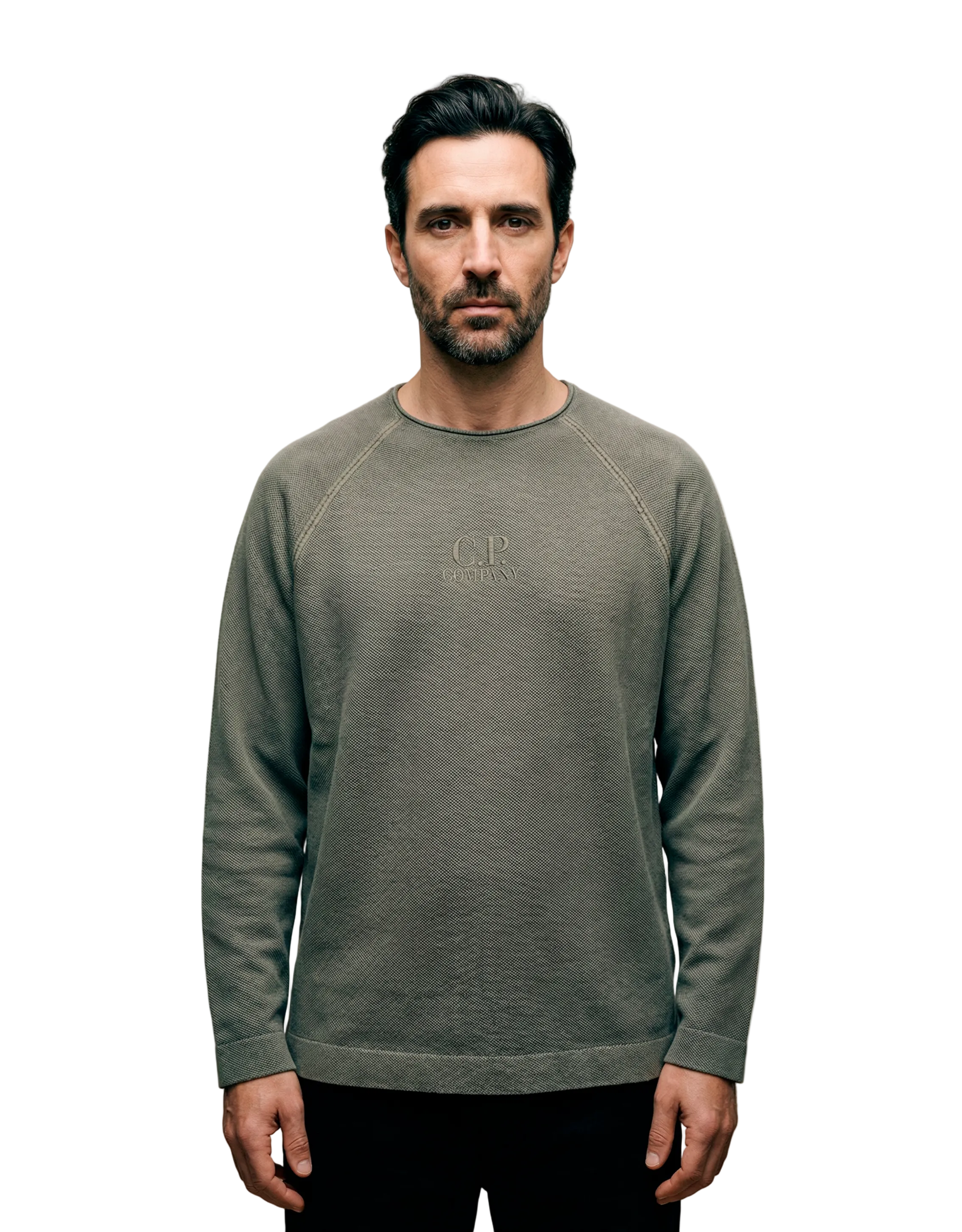 Heavy Piquet Pigment Dyed Mockneck Sweatshirt