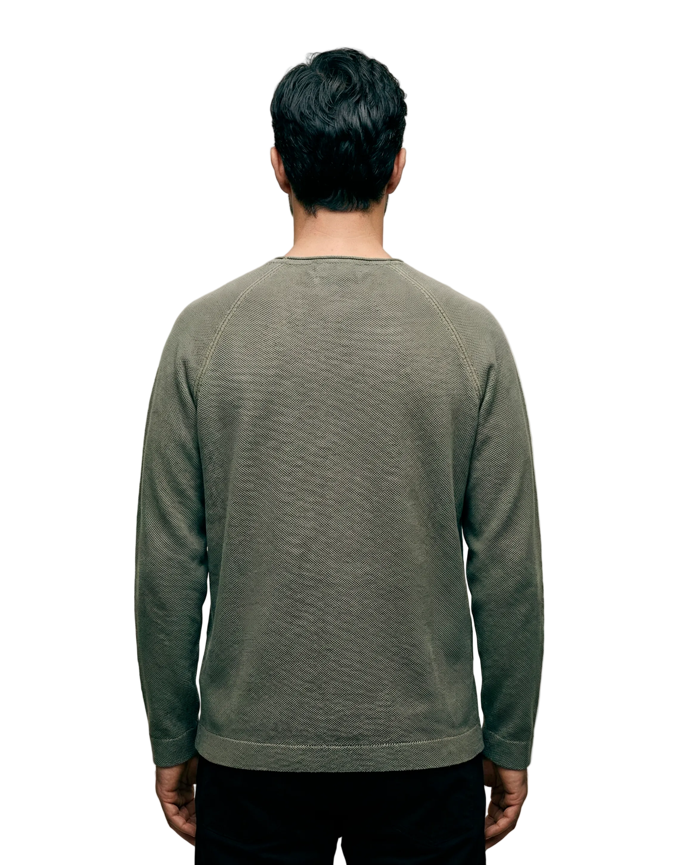 Heavy Piquet Pigment Dyed Mockneck Sweatshirt