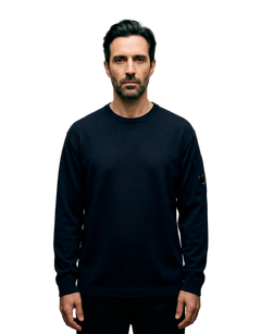 Cotton Sea Island Crewneck Lens Sweater