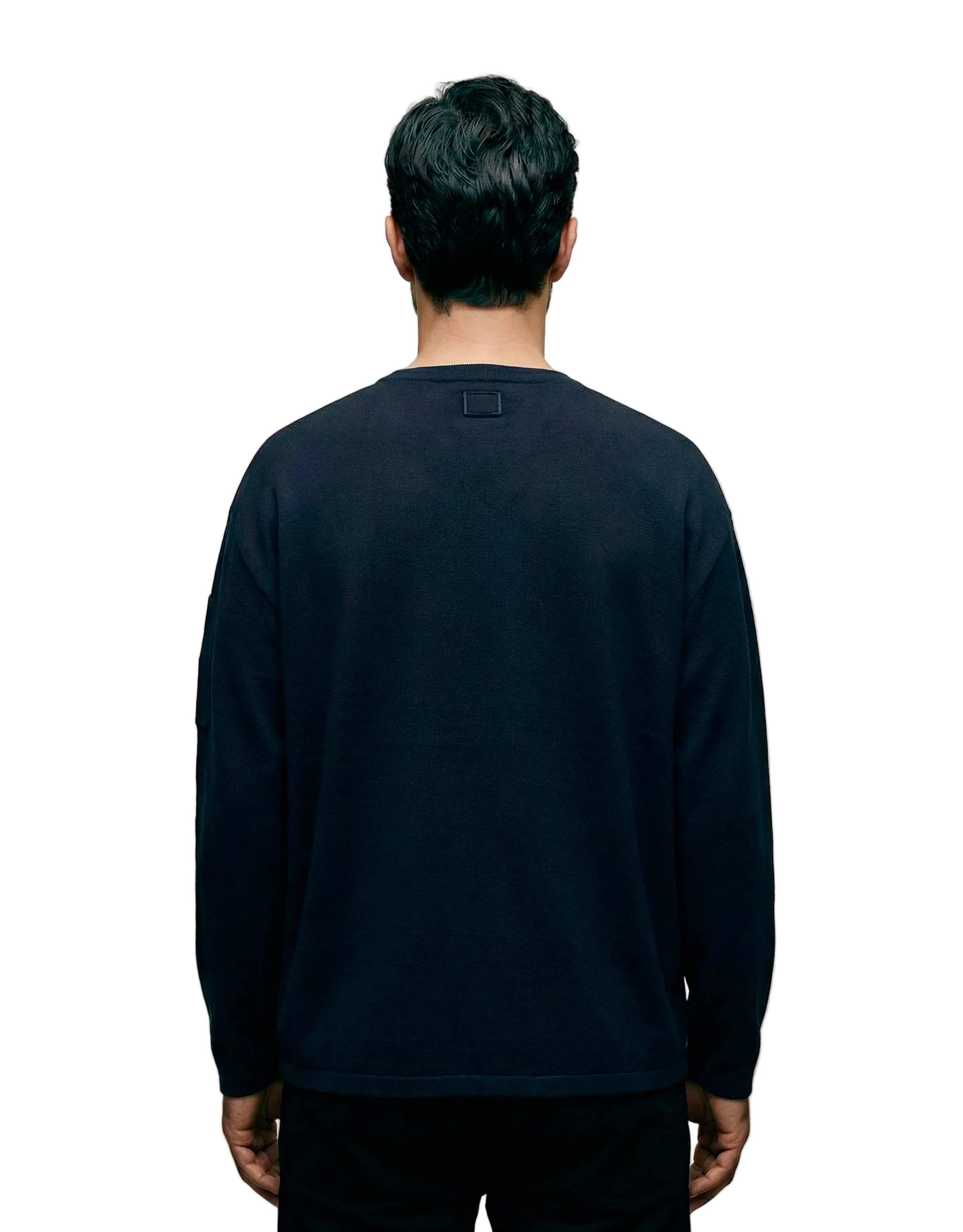 Cotton Sea Island Crewneck Lens Sweater