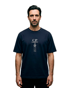 Mercerized Jersey 30/2 Twisted Short Sleeve Logo T-Shirt