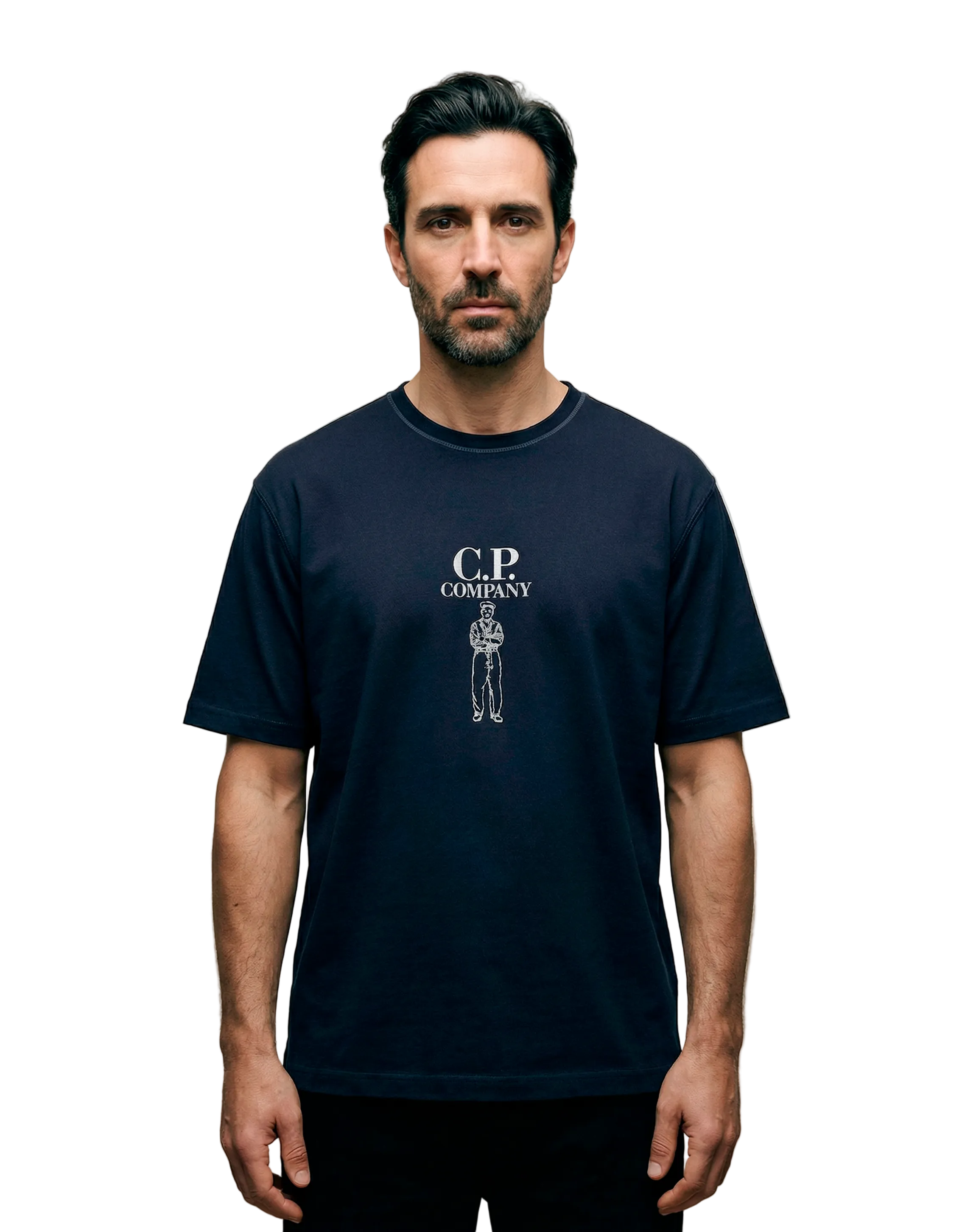 Mercerized Jersey 30/2 Twisted Short Sleeve Logo T-Shirt