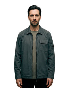 Organic Gabardine Zipped Lens Overshirt