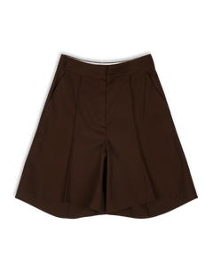 Structured Drilled Cotton Shorts