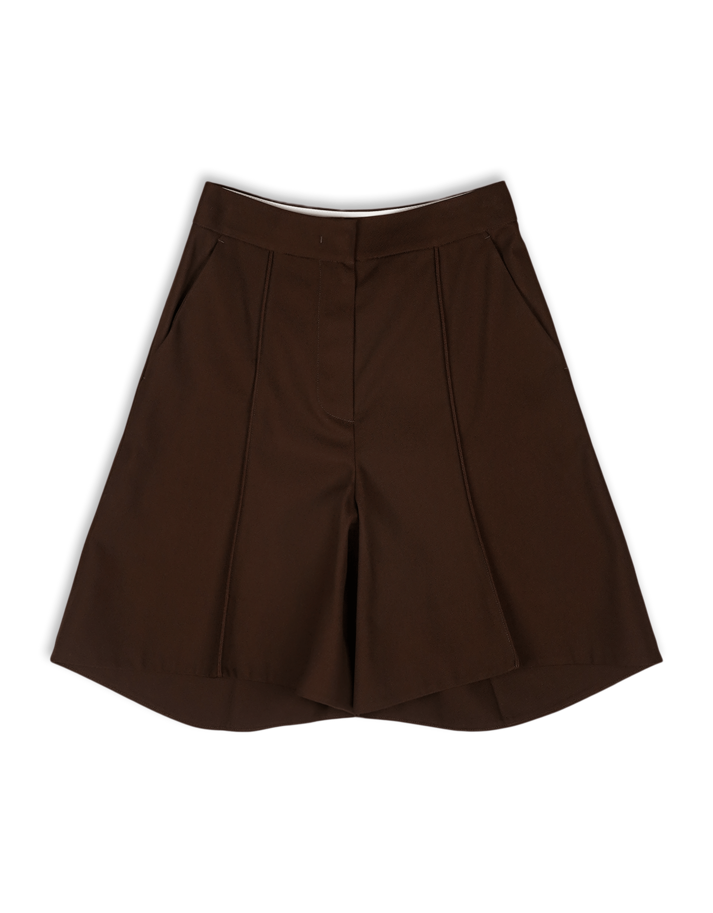 Structured Drilled Cotton Shorts